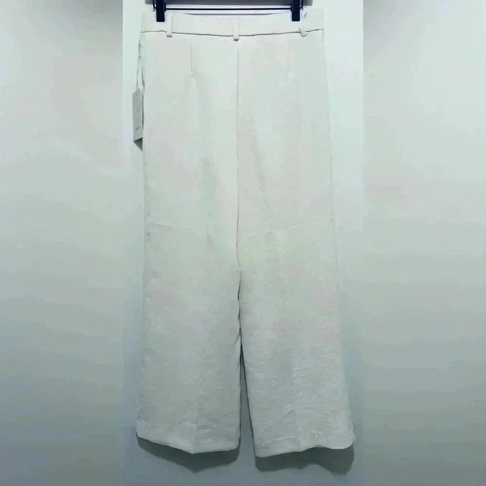 Joie Winter White Pleated Trouser Pants, Women’s Size 6, 100% Polyester. NWT - Picture 3 of 12